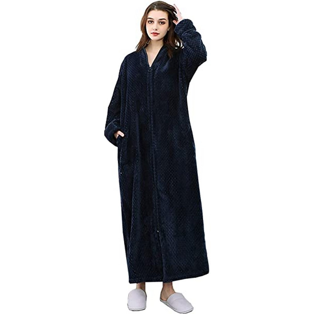 Womens Loose Fleece Pajamas Sleep Robes