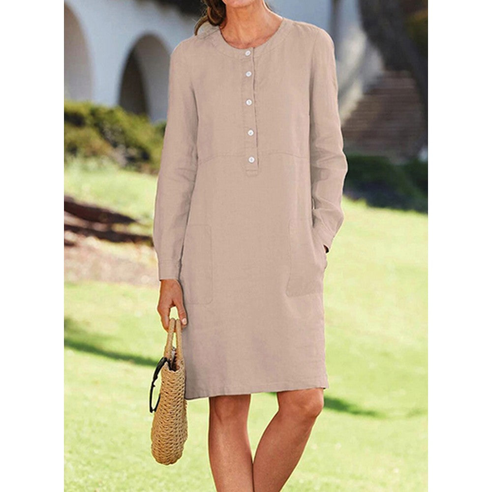 Women Classic Round Neck Dress