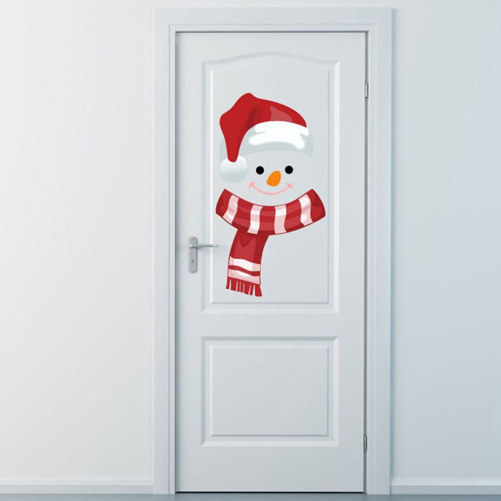 2Sets Christmas Snowman Wall Sticker Self-Adhesive