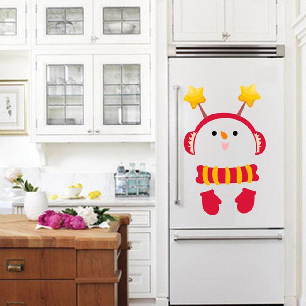 2Sets Christmas Snowman Wall Sticker Self-Adhesive