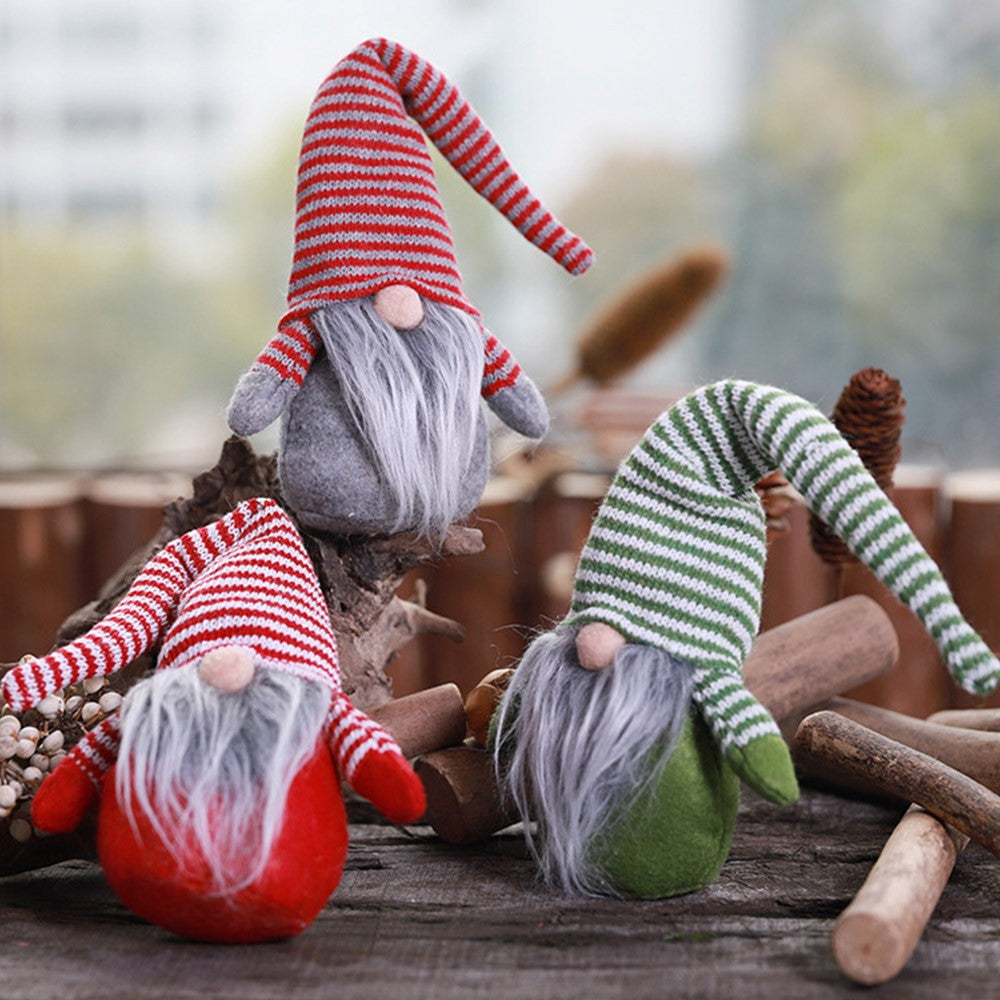 3Pcs Christmas Faceless Doll Decoration Ornaments