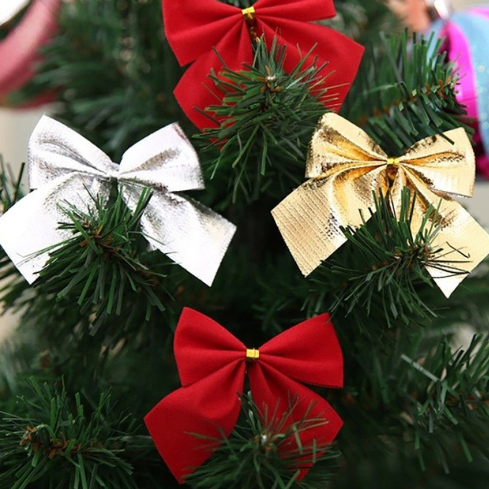 3Sets 36pcs Christmas Tree Decoration Bows Christmas Tree Decorations