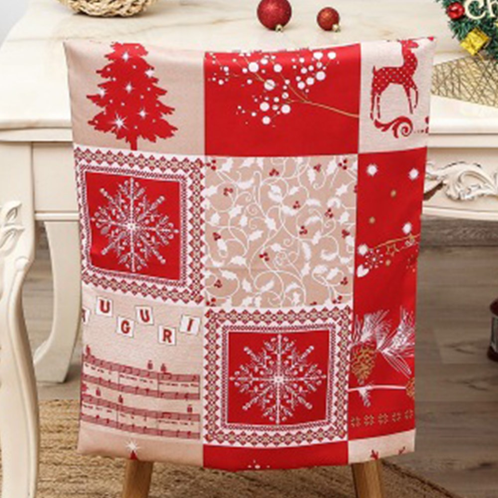 2Pcs Christmas Chair Back Covers Cute Pattern