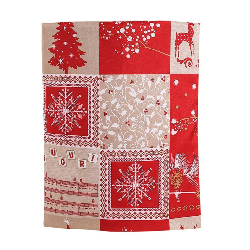 2Pcs Christmas Chair Back Covers Cute Pattern