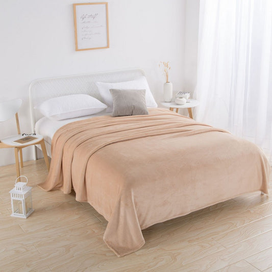 220x240cm Camel Blanket Plush Blanket Faux Fur Throws Blanket