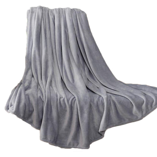 220x240cm Light Grey Blanket Plush Blanket Faux Fur Throws Blanket