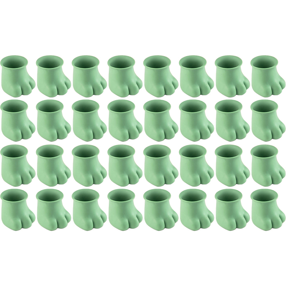 32X Silicone Chair Leg Covers Floor Protectors Furniture Leg Caps Round Green