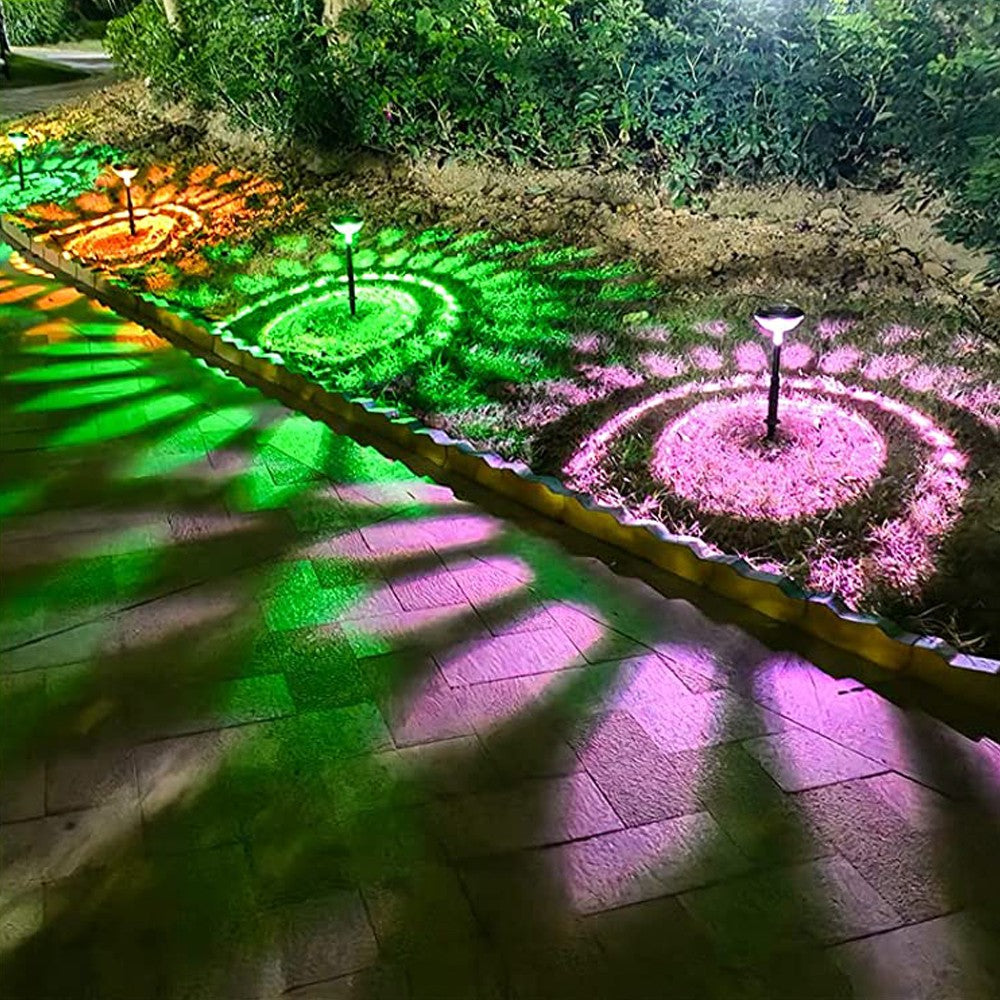 8Pcs LED Solar Lights Patio Walkway Lamp Outdoor Garden Decor - Multicolor Light