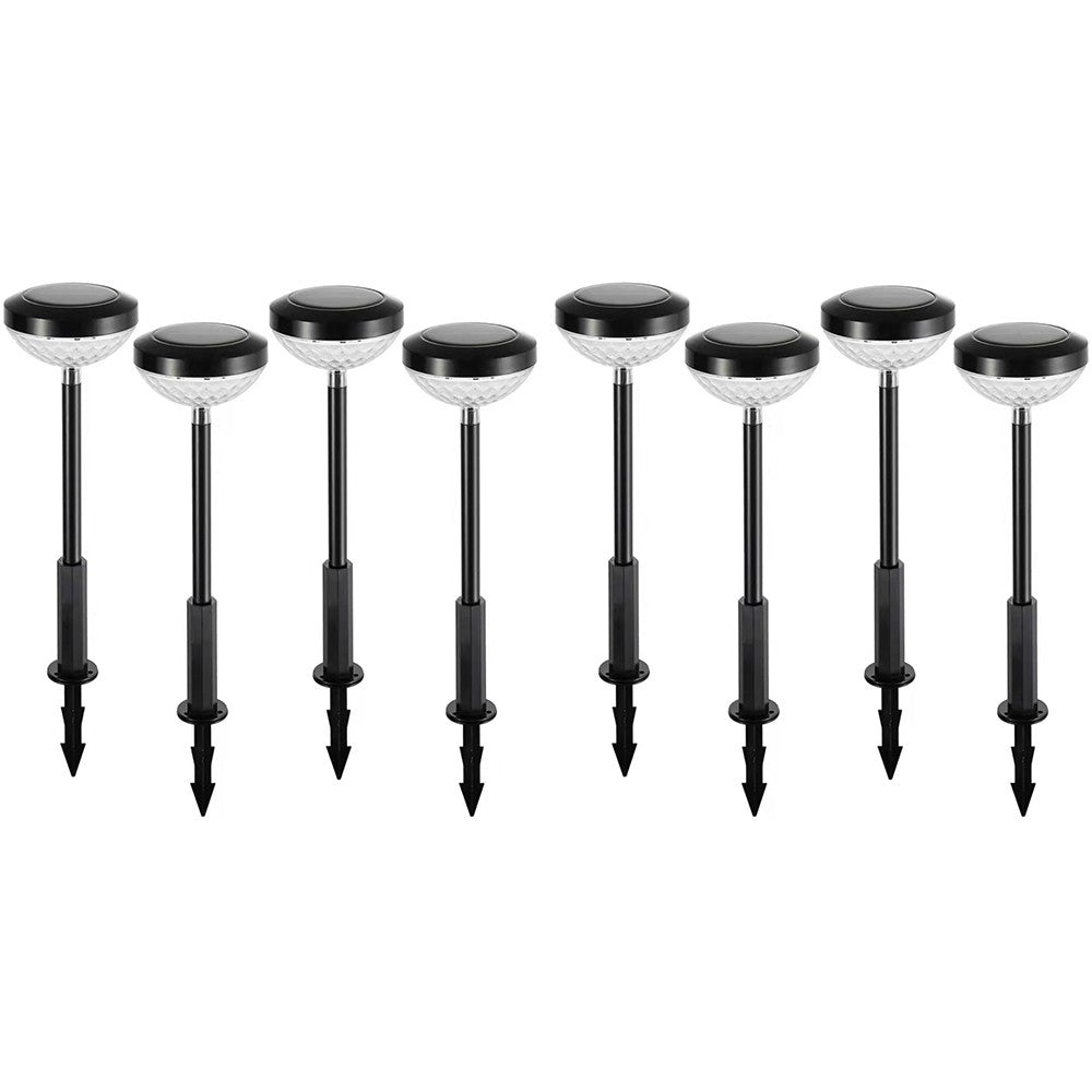 8Pcs LED Solar Lights Patio Walkway Lamp Outdoor Garden Decor - Warm Light