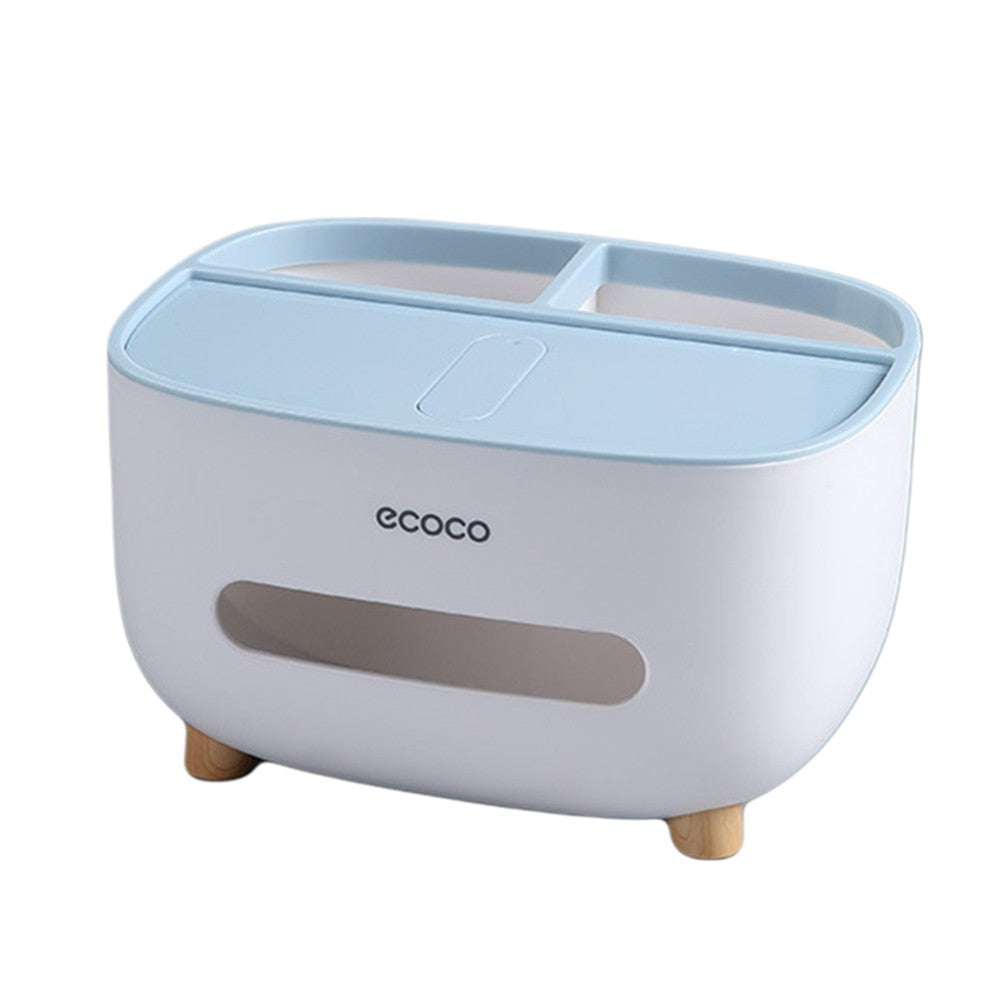 Multifunction Tissue Box Cover Table Napkin Paper Case for Bathroom Blue