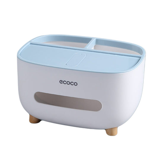 Multifunction Tissue Box Cover Table Napkin Paper Case for Bathroom Blue