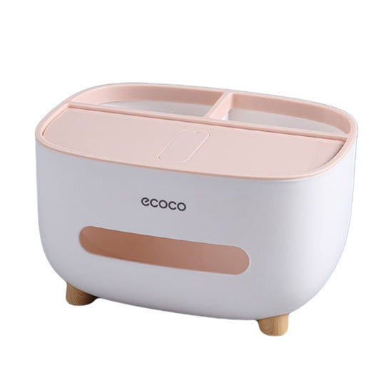 Multifunction Tissue Box Cover Table Napkin Paper Case for Bathroom Pink