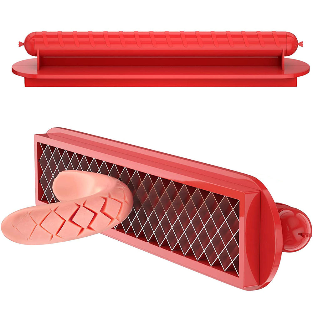 1X Hot Dog Cutter Slicer Barbecue Sausage Cutter Kitchen Hot Dog Slicing Tool