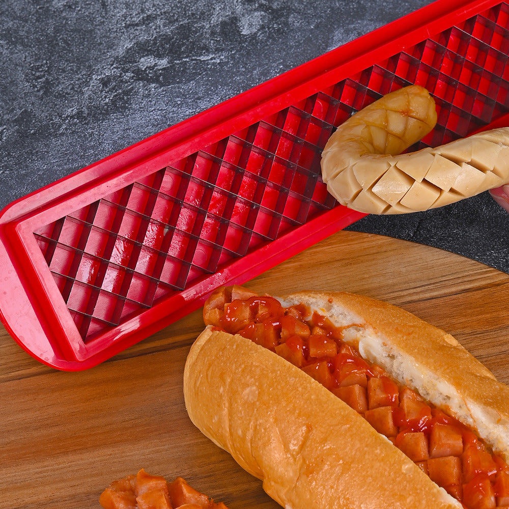1X Hot Dog Cutter Slicer Barbecue Sausage Cutter Kitchen Hot Dog Slicing Tool