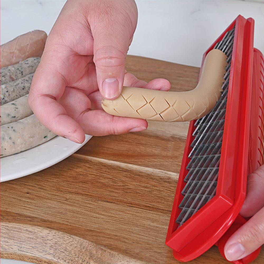 1X Hot Dog Cutter Slicer Barbecue Sausage Cutter Kitchen Hot Dog Slicing Tool