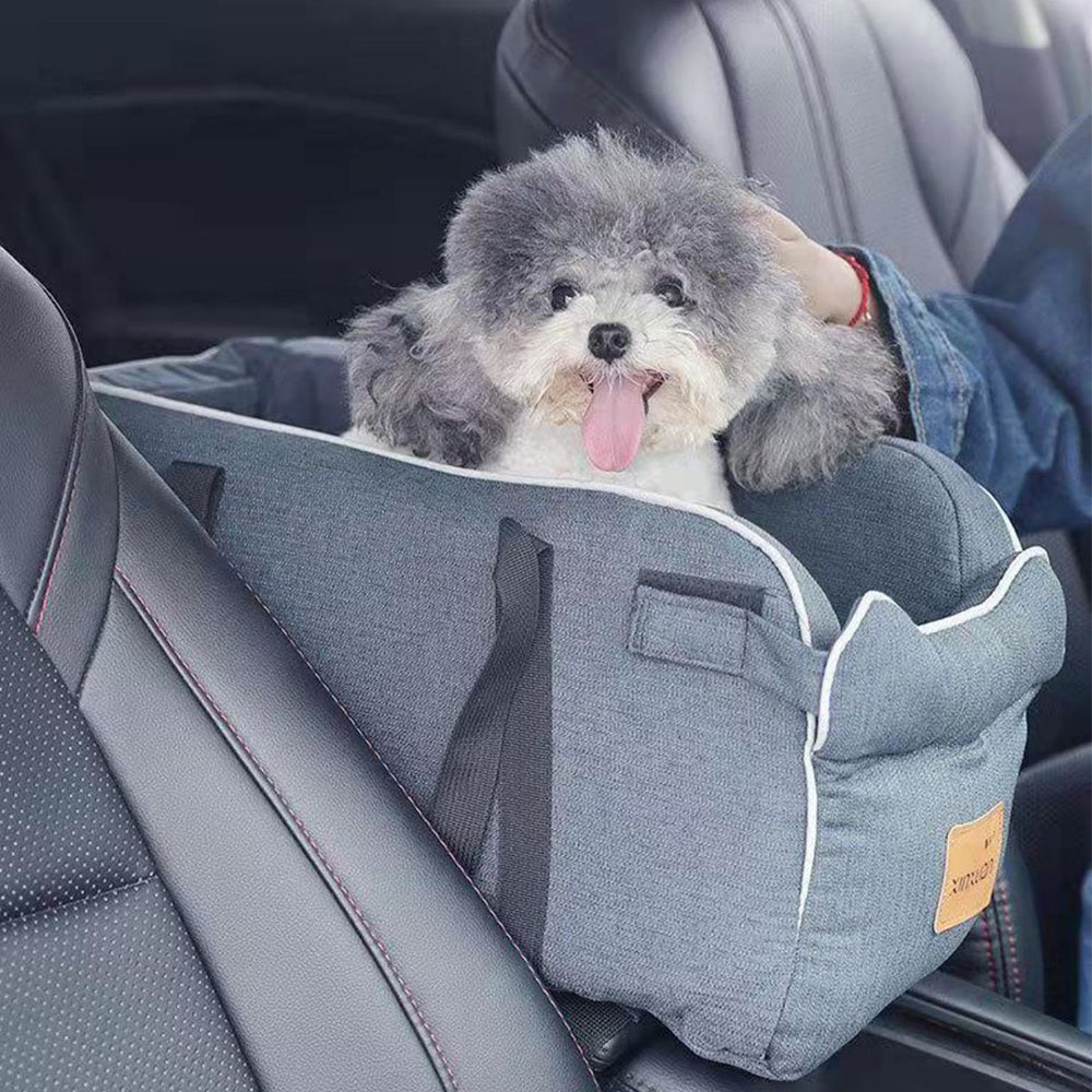 Pet Car Booster Seat with Handle Dark Blue