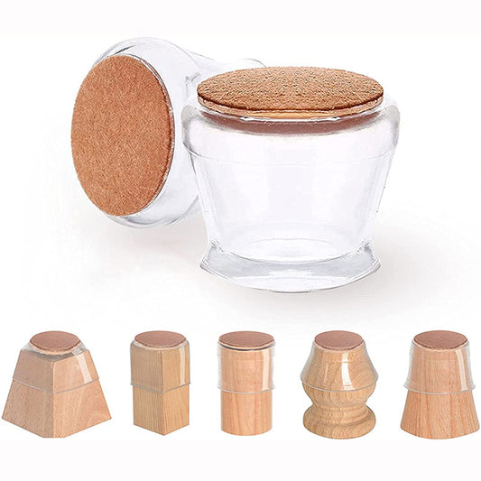 16Pcs Chair Leg Covers Floor Protector with Felt Pad