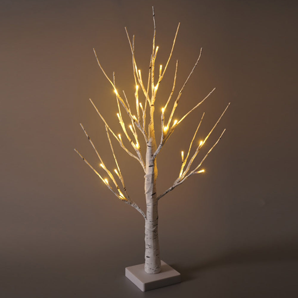 Lighted Birch Tree Light 24-LED Warm White Light LED Artificial Branch Tree Lamp