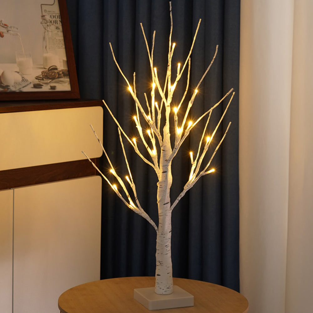 Lighted Birch Tree Light 24-LED Warm White Light LED Artificial Branch Tree Lamp