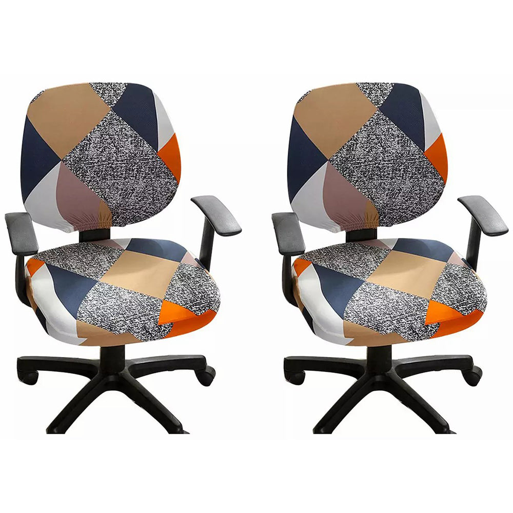 2X Chair Cover Office Chair Slipcover Stretch Seat Protector Style A