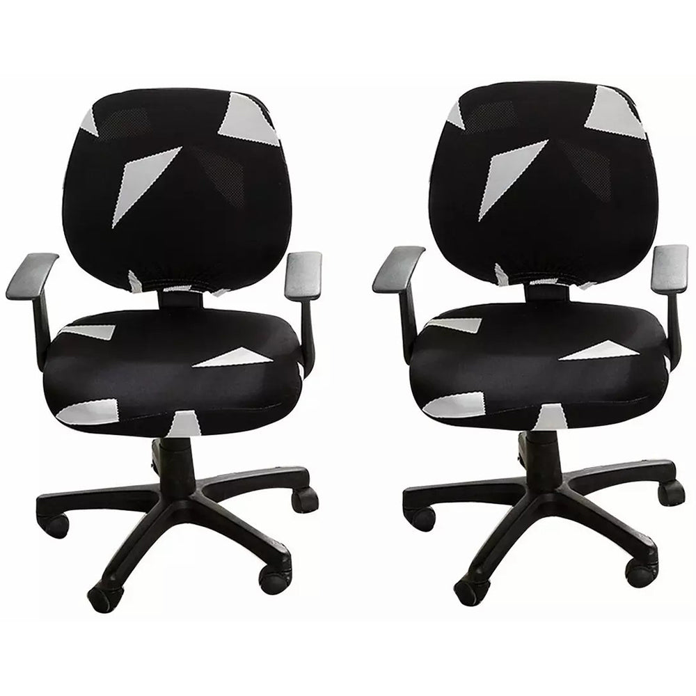 2X Chair Cover Office Chair Slipcover Stretch Seat Protector Style B