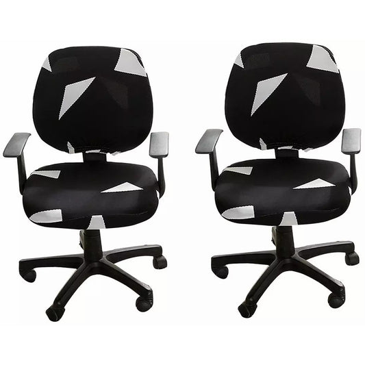 2X Chair Cover Office Chair Slipcover Stretch Seat Protector Style B