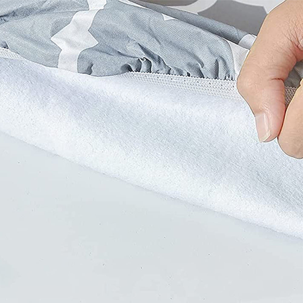 Water Resistant Moroccan Rectangular Fitted Table Cover 6FT Grey