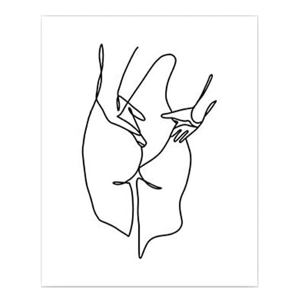 3Pcs 40x60cm Line Art Prints Abstract Figure Printing Canvas Wall Art Home Decor