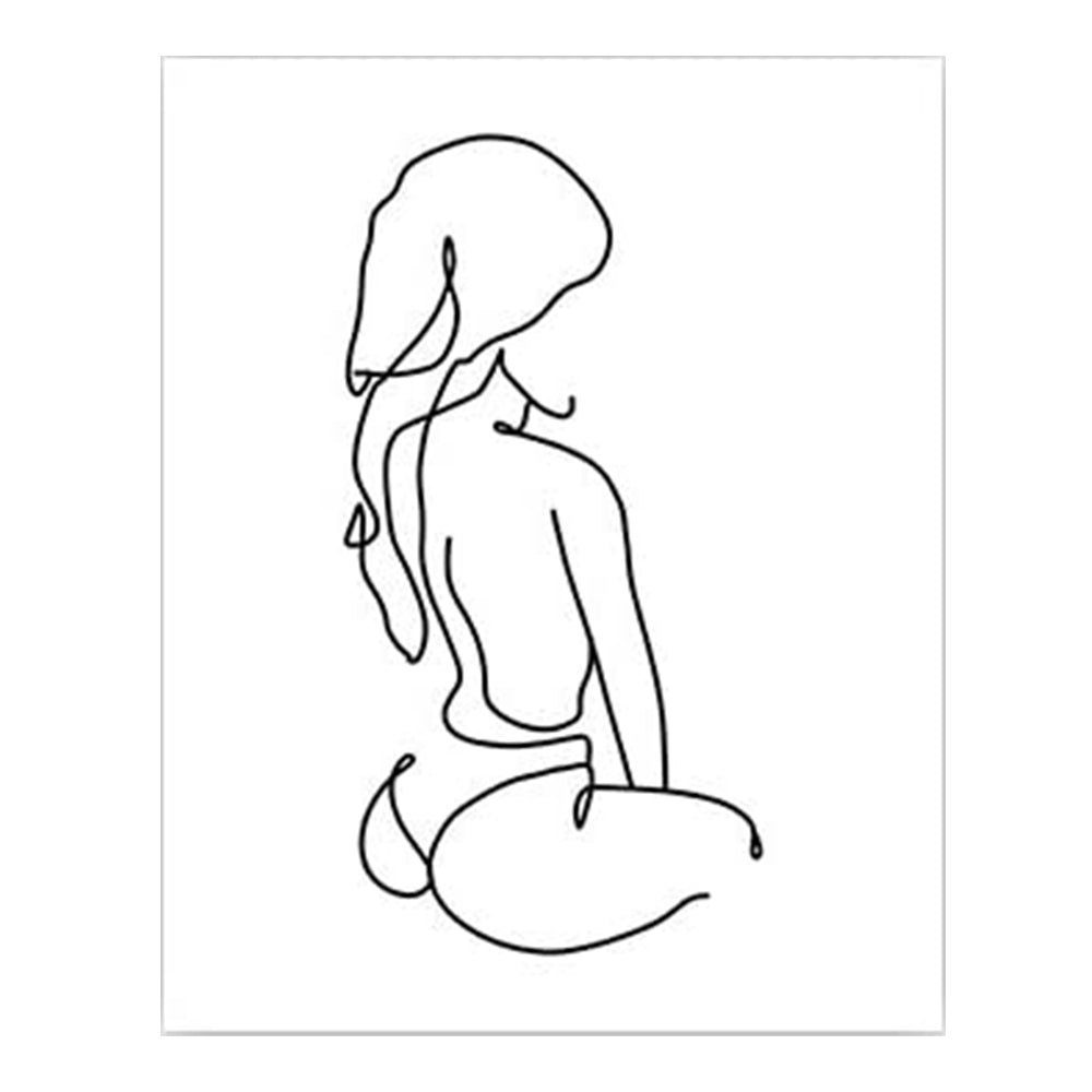 3Pcs 40x50cm Line Art Prints Abstract Figure Printing Canvas Wall Art Home Decor