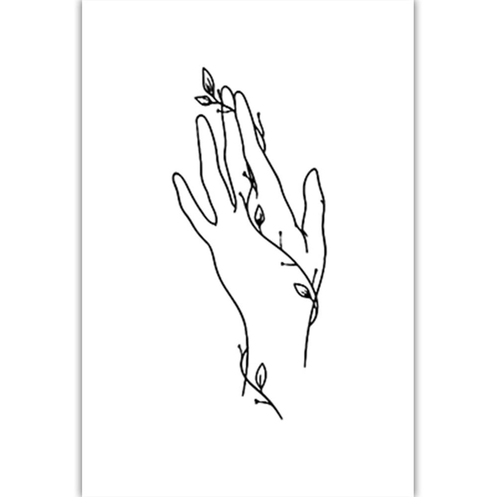 4Pcs 20x25cm Line Art Prints Abstract Women Printing Canvas Wall Art Home Decor