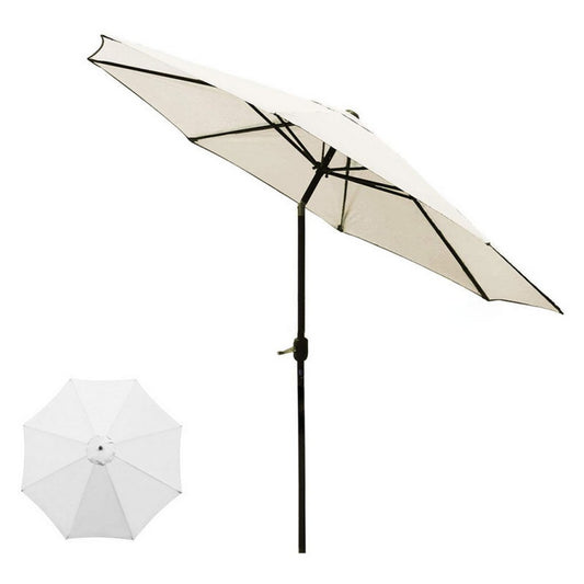 Patio Umbrella Replacement Canopy Water-resistant Garden Parasol Cover Beige 2XL