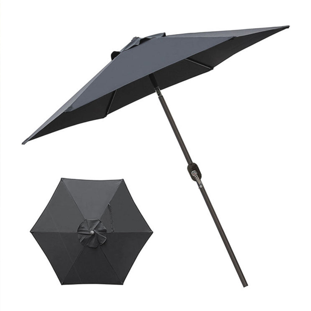Patio Umbrella Replacement Canopy Water-resistant Garden Parasol Cover Black XL