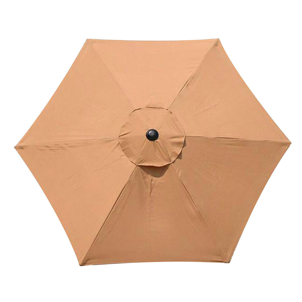 Patio Umbrella Replacement Canopy Water-resistant Garden Parasol Cover Khaki L