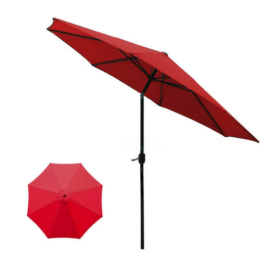 Patio Umbrella Replacement Canopy Water-resistant Garden Parasol Cover Red M