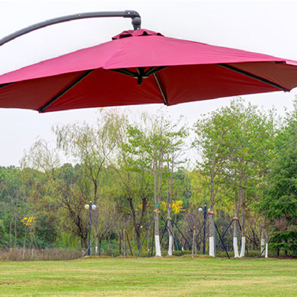 Patio Umbrella Replacement Canopy Water-resistant Garden Parasol Cover Red S