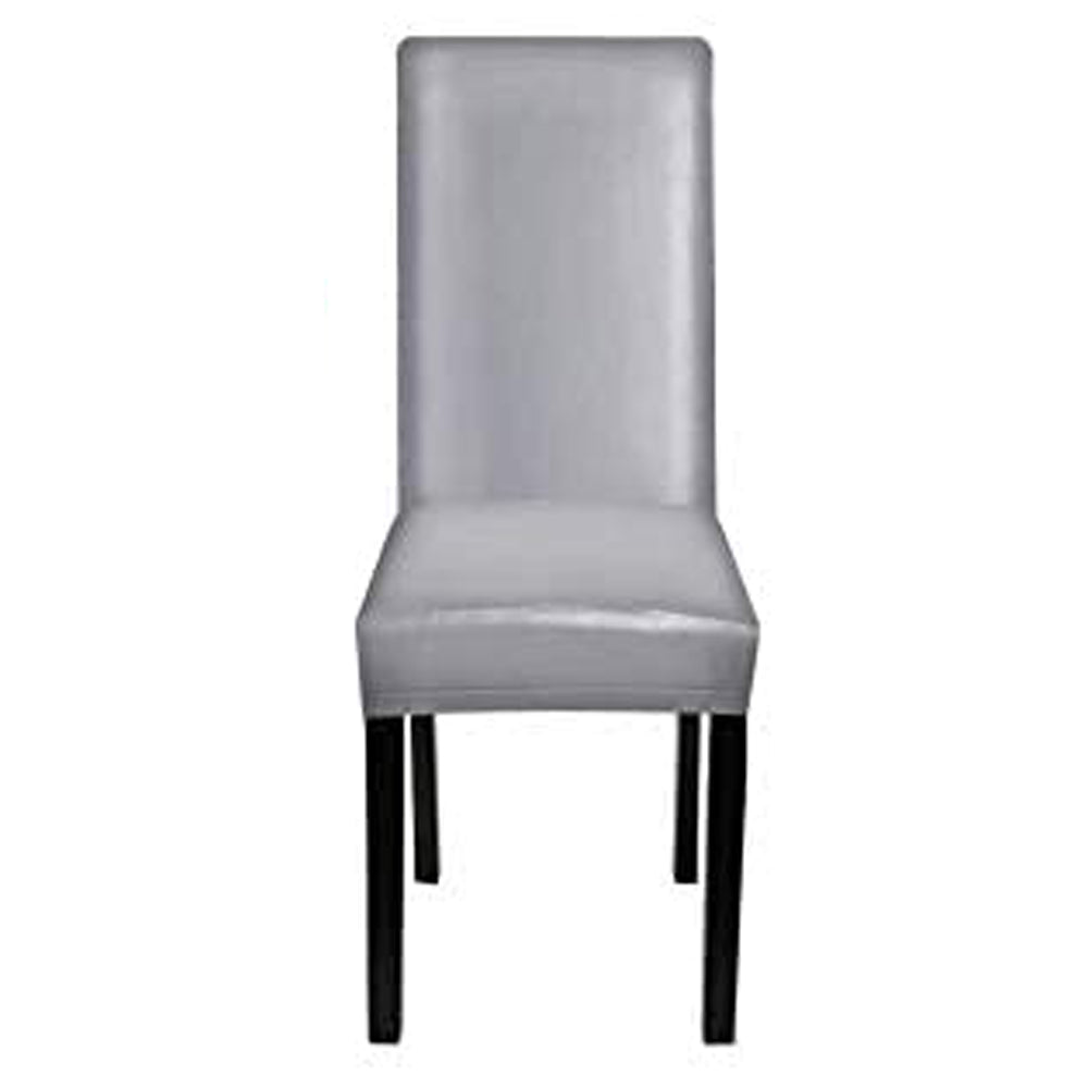 2X Waterproof PU Leather Dining Chair Cover Grey