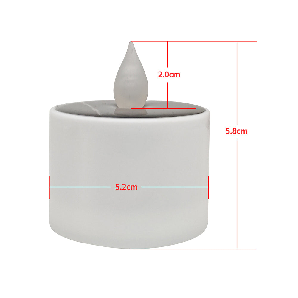 6PCS Solar Powered LED Flickering Flameless Candle Light
