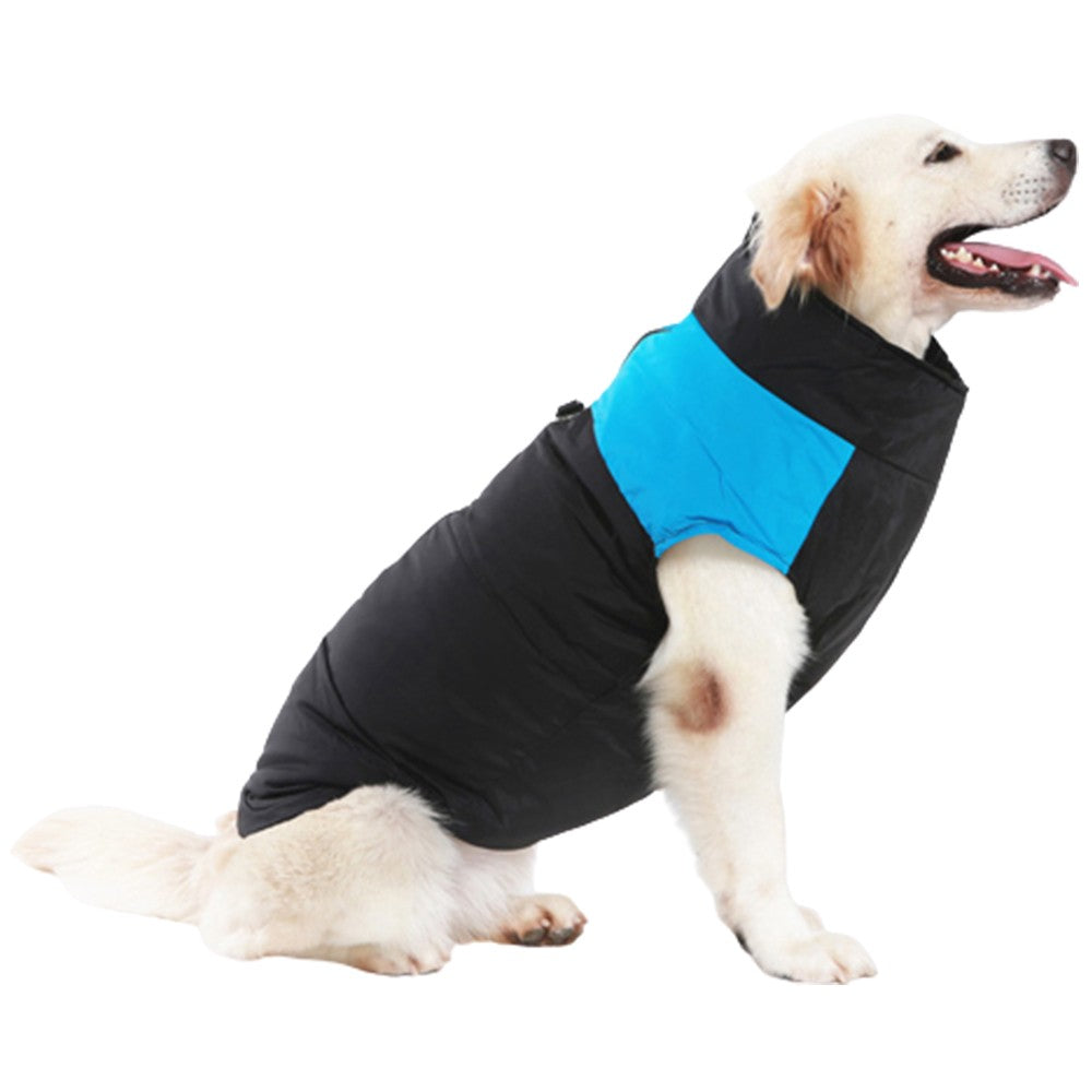 Water Resistant Pet Clothes Cold Weather Dog Warm Vest Jacket Vest Coat Blue 5XL