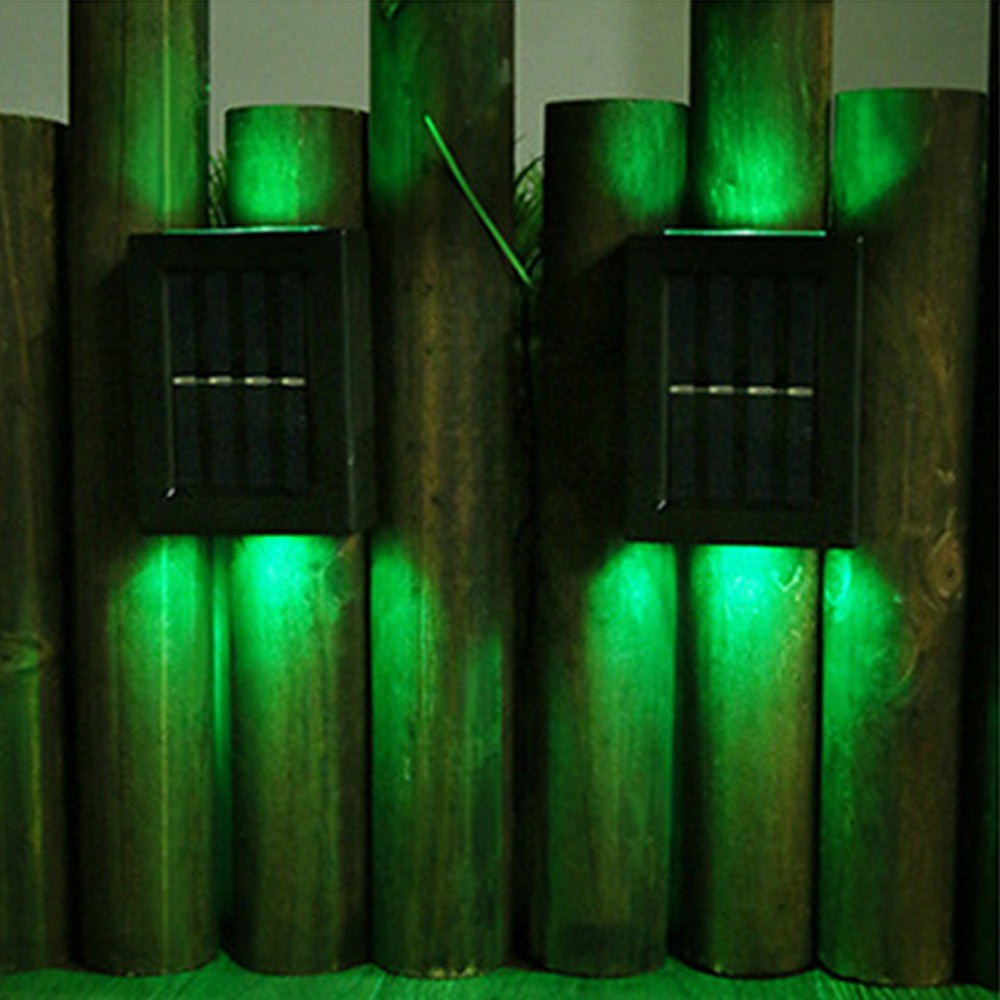 2Pcs Wall Mounted Solar Light Outdoor Garden Lamp Multicolor Lights