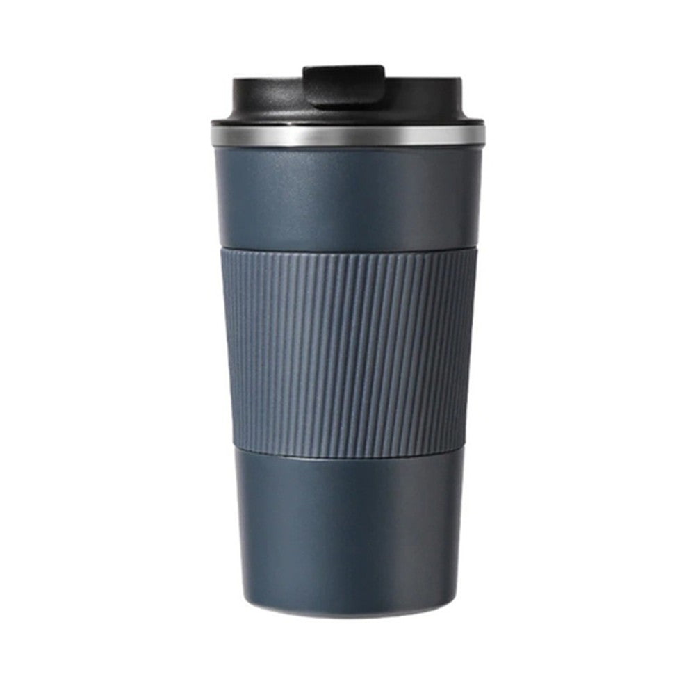 510ml Reusable Vacuum Stainless Steel Insulated Coffee Mug with Seal Lid Blue