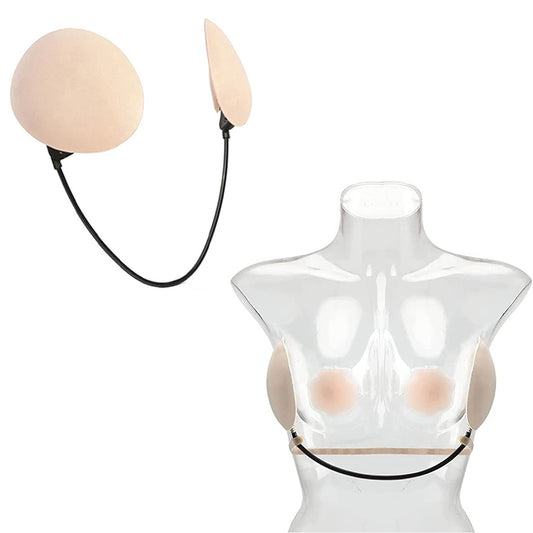 Women Invisible Push Up Frontless Bra Kit Nude