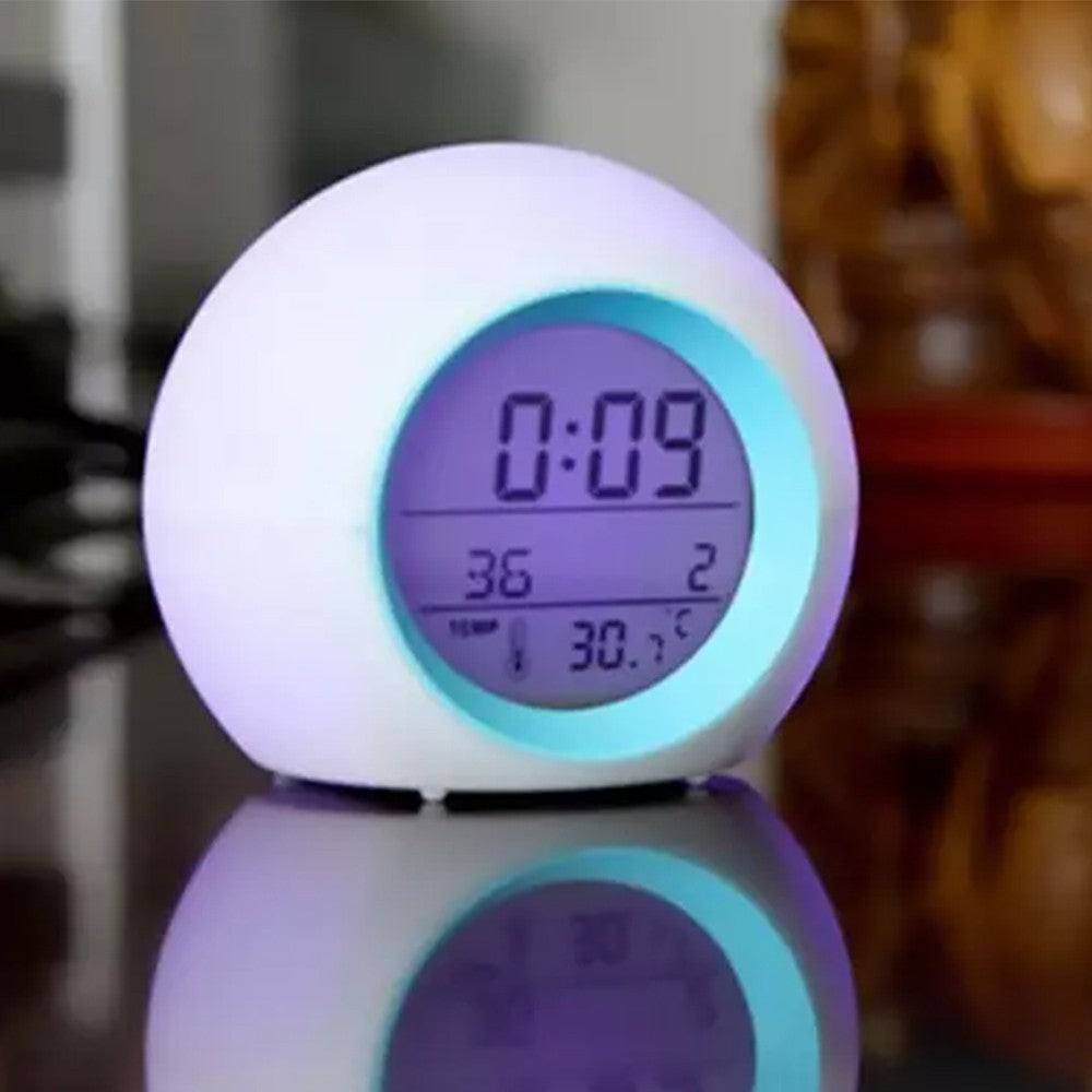 2 X Multi-function LED Digital Alarm Clock with Seven Changing Colours