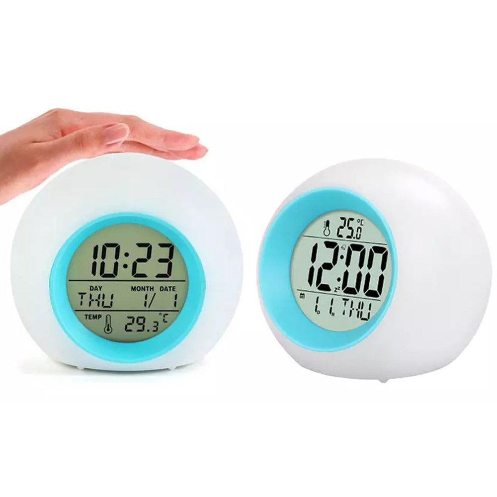 2 X Multi-function LED Digital Alarm Clock with Seven Changing Colours