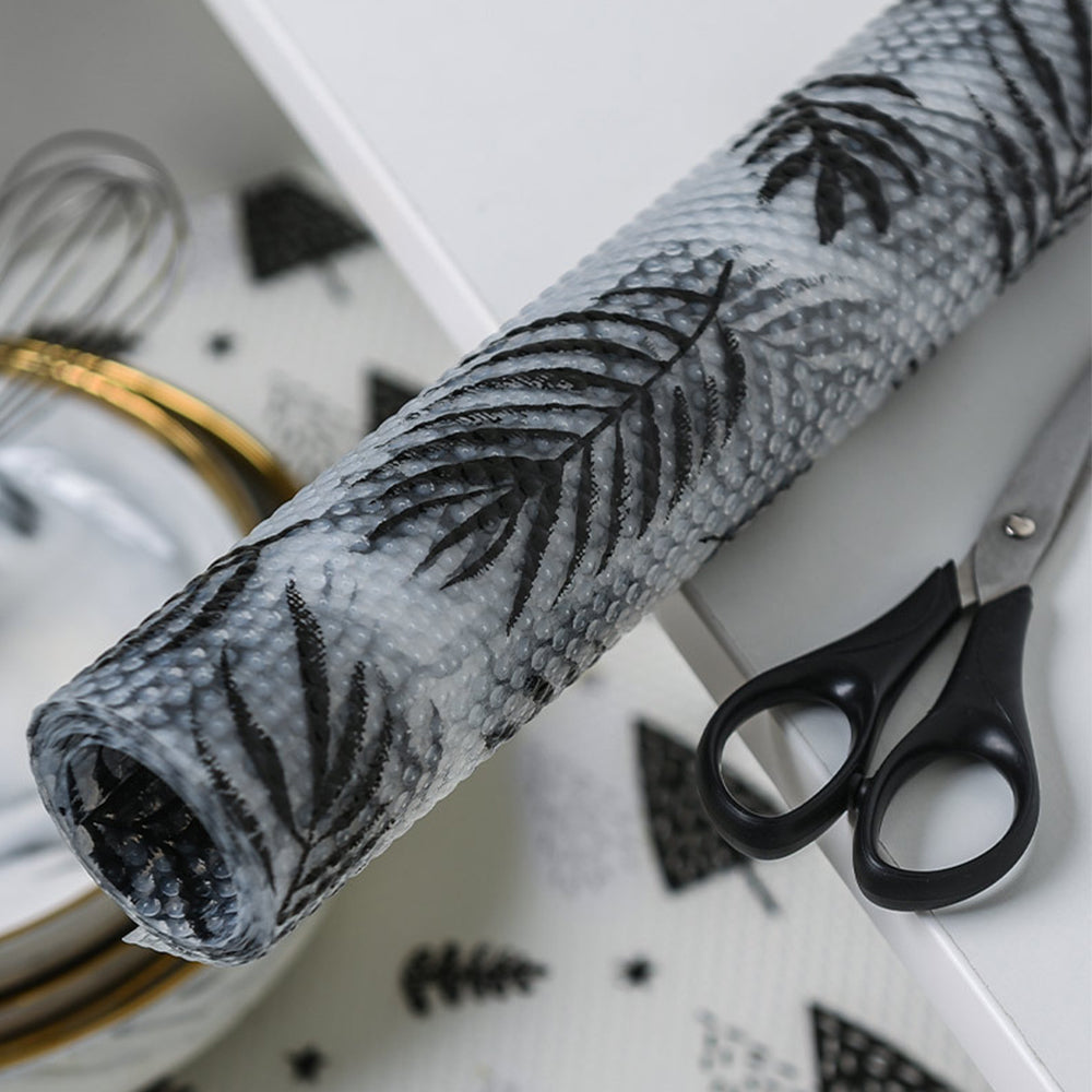 2 Rolls Kitchen Cabinets Shelf Liner Leaves and Dots