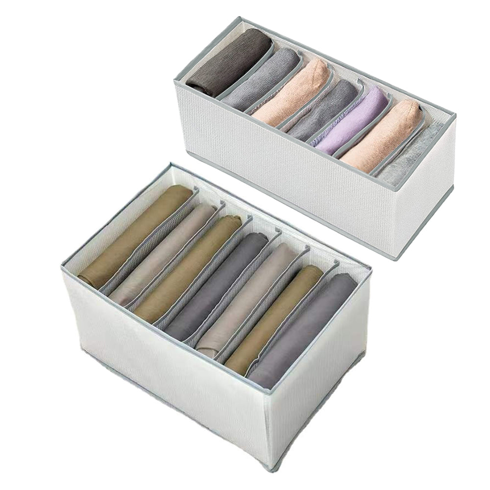 2Pcs Wardrobe Clothes Organizer Seven Grids