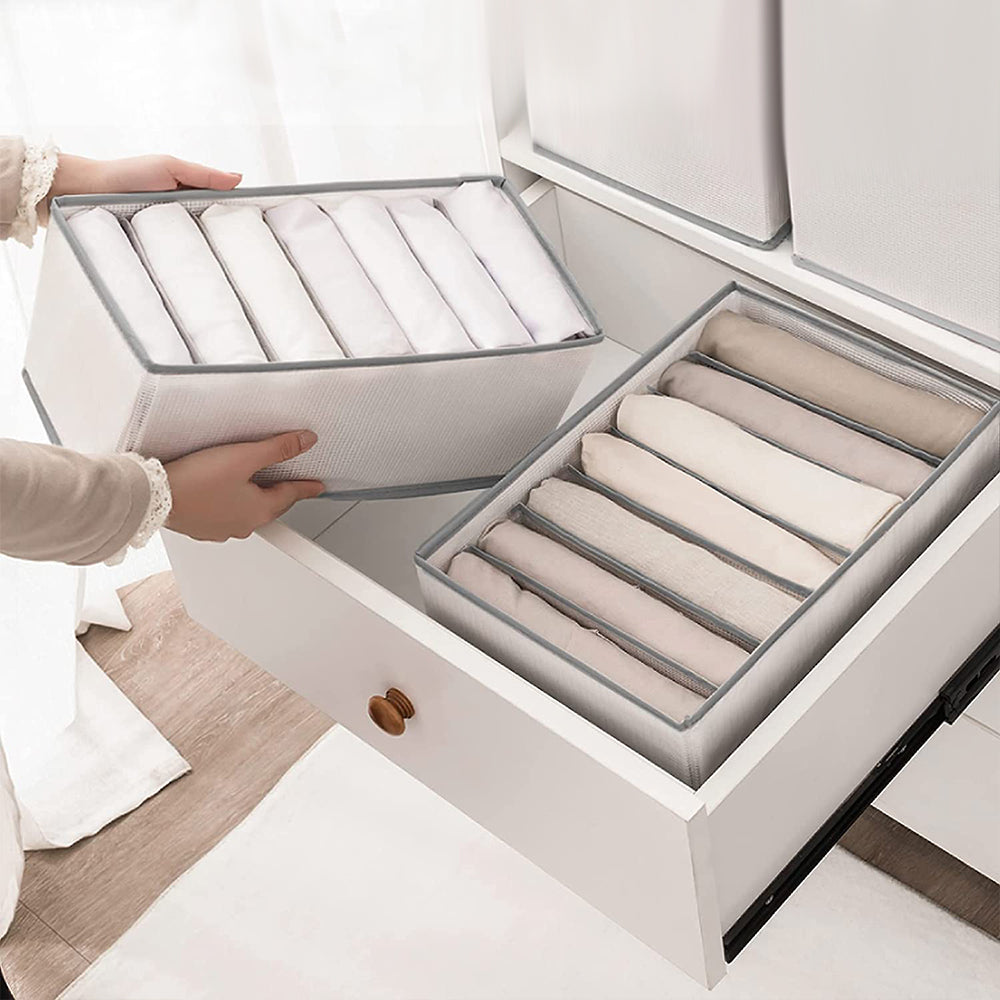 2Pcs Wardrobe Clothes Organizer Seven Grids