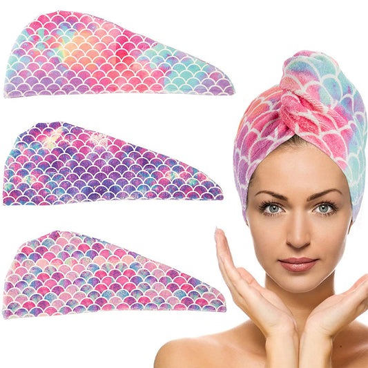 3Pcs Microfiber Hair Towel Hair Wrap