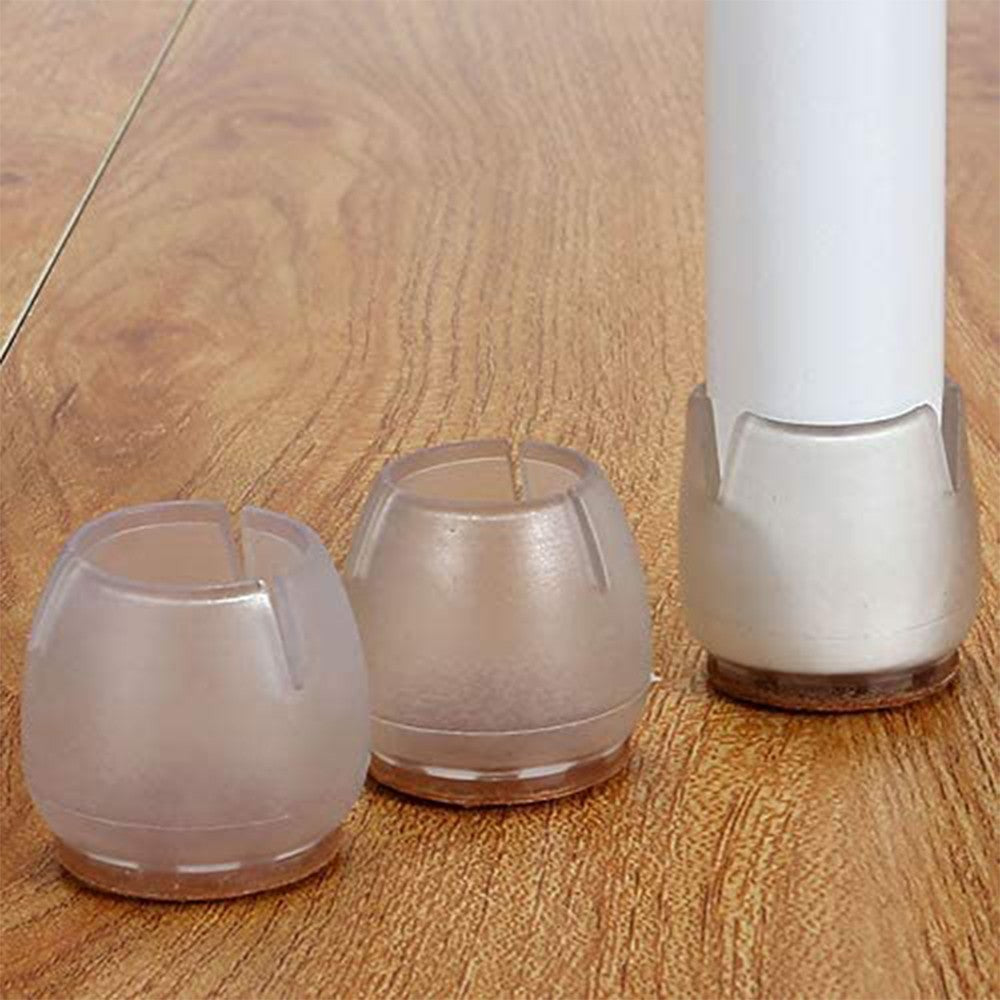 32Pcs Round Chair Leg Covers Furniture Sofa Leg Caps Floor Protector with Pad