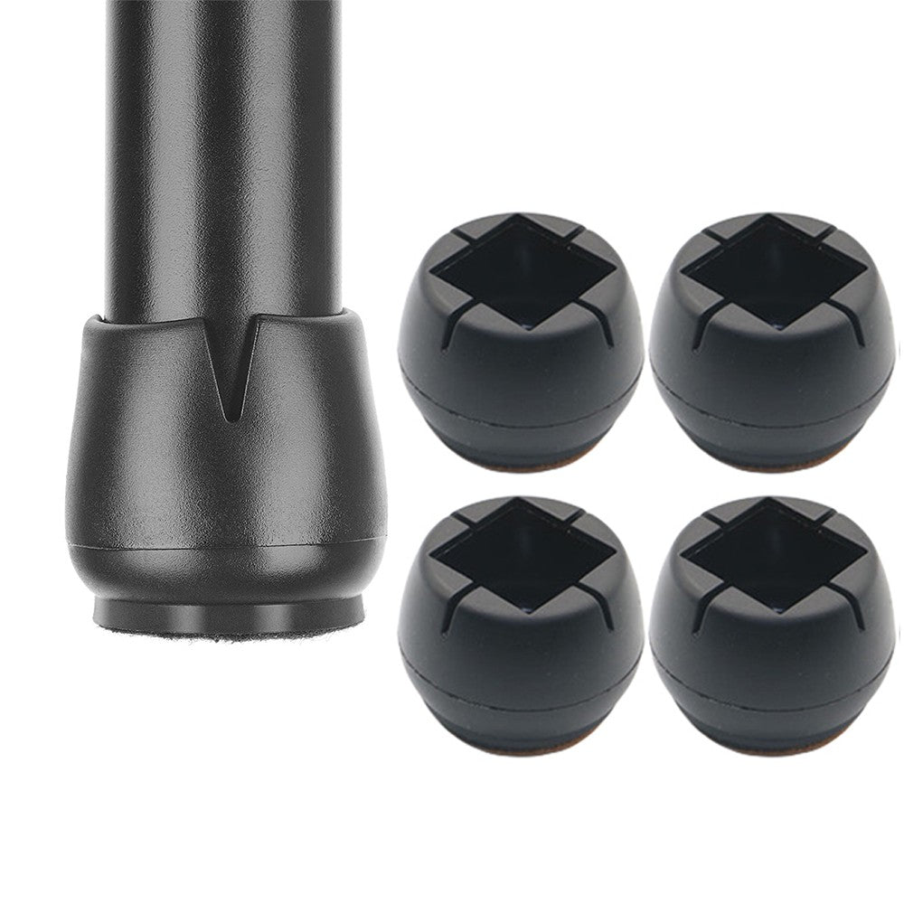 16pcs Round Chair Leg Floor Protectors Silicone Soft Covers with Anti Slip Pads