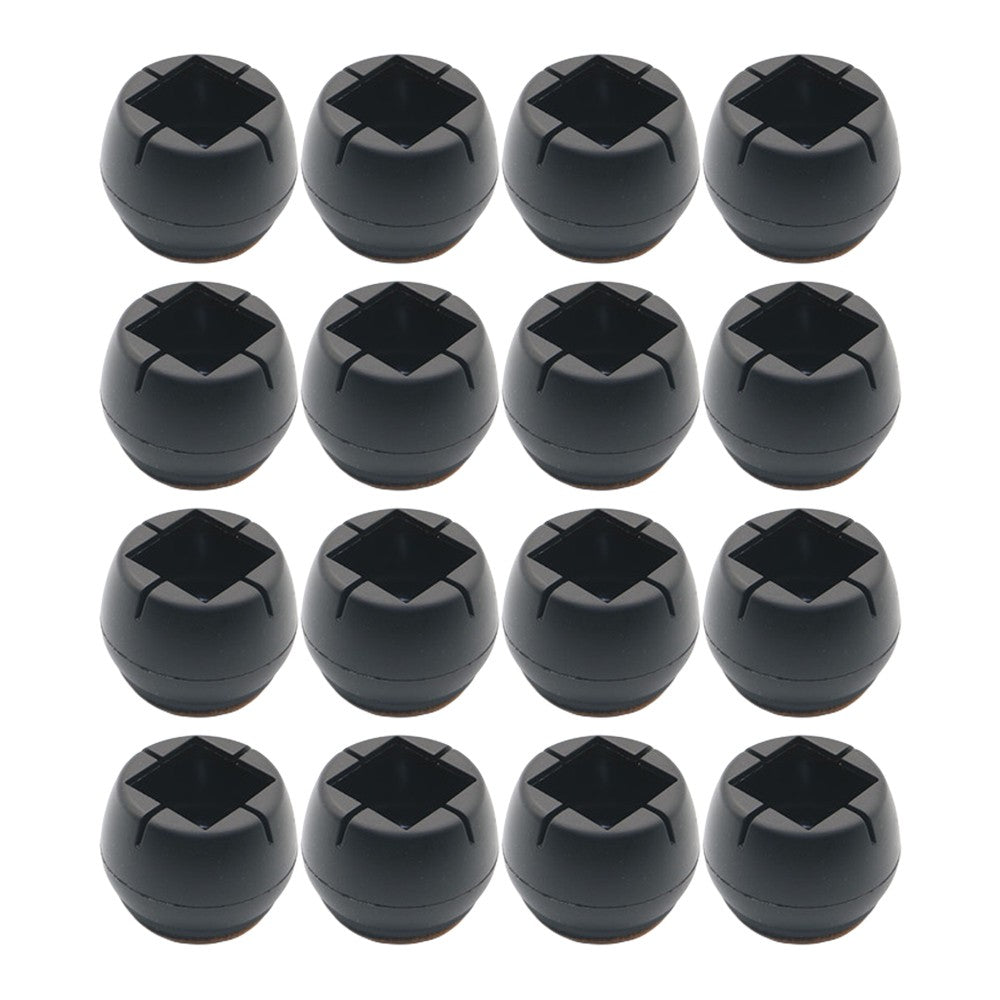 16pcs Round Chair Leg Floor Protectors Silicone Soft Covers with Anti Slip Pads